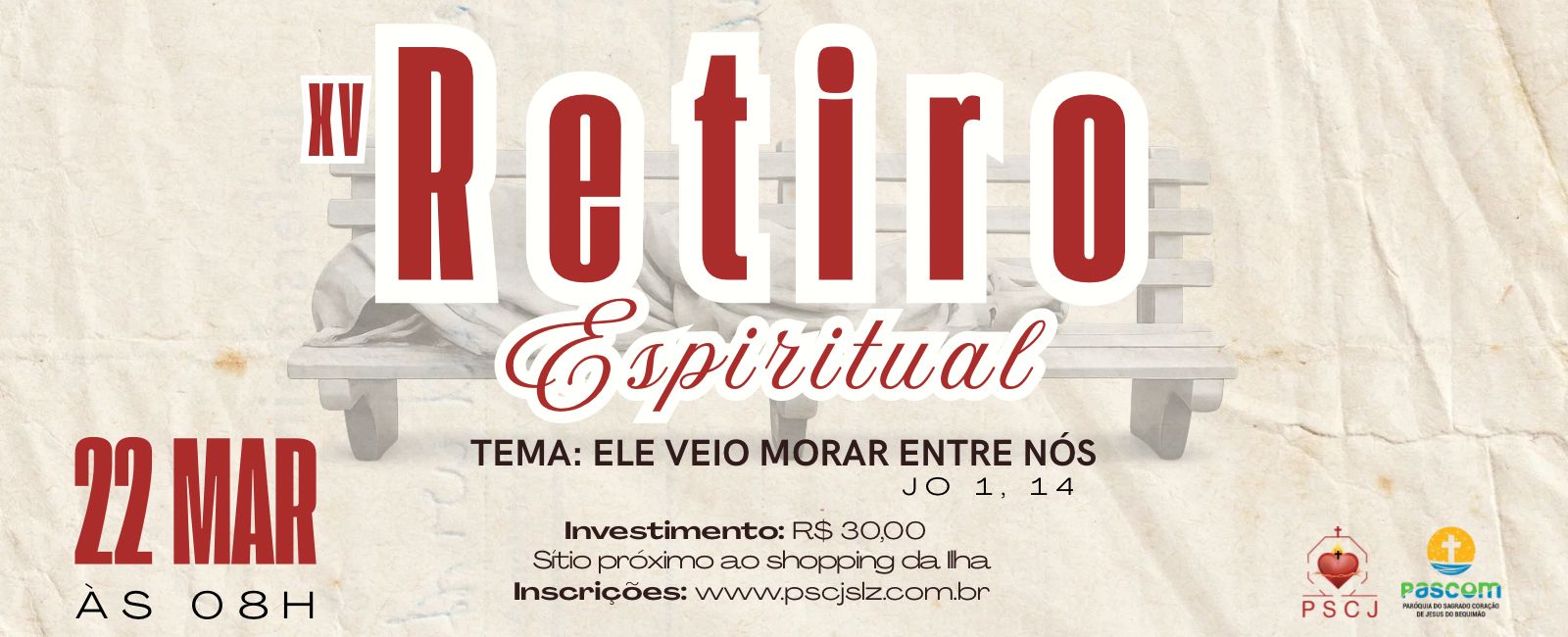 INSCRIÇÕES XV RETIRO ESPIRITUAL SCJ – 2026