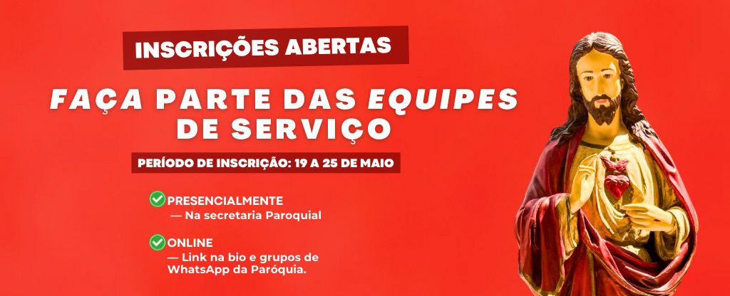Equipes de Serviço Festejo SCJ 2026